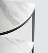 Half Round Marble Side Table Black
