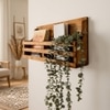 Norita Wooden Wall Shelf Organiser With Key Holders