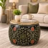 Desert Heritage Round Metal Coffee Table in Multicolour Finish