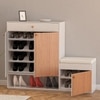 Step-Seat Duo Space Saving Shoe Rack