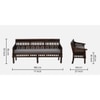 Nehmat 3 Seater Wooden Sofa