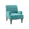 Velora Tufted Back Fabric Lounge Chair in Sea Green