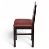 Rosslyn Sheesham Wood Set of 2 Dining Chairs in Mahogany Finish & Coral Pink Velvet Cushion Seat