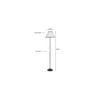 Rowan White & Black Cotton Shade With Iron Floor Lamp