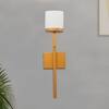 Corvina Single Light Metal and Glass Wall Light