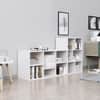 Hexa Engineered Wood Bookshelf Multipurpose Storage Rack in Frosty White Colour