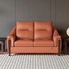 Russet 2 Seater Leatherette Sole in Cinnamon Brown Colour