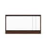 DCanape Spin 1 Engineering Wood Shoe Rack Dark Acacia Frosty White Finish