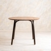 Arco Stainless Steel Round Outdoor Dining Table in Brown Colour