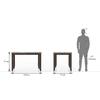 Matteo Stone 4 Seater Dining Table In Dark Walnut Finish
