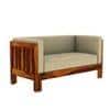 Prashiv 2+1+1 Seater Wooden Sofa (Creame Colour, Honey Finish)