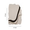 Handmade Natural Wool Shaped Rug Abstract Flow Ivory 6 x 9 Feet Carpet
