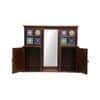 barrie solid wood mirror in brown colour