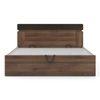 Aruba Engineered Wood King Size Hydraulic Storage Bed In Classic Walnut Finish