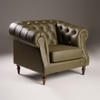 Fairmont 1 Seater Leatherette Sole in Olive Green Colour