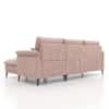 Aurora Sectional Sofa with Left Chaise Lounge Blush Pink