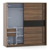 Avalon Engineered Wood 2 Sliding Door Wardrobe in Chocolate Oak Finish