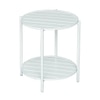 Paola Outdoor Table Set with 1 Table and 2 Chairs in Ivory White