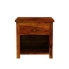 Madhavi Solid Wood Bedside Table in Honey Finish