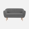 Colam Velvet 2 Seater Sofa in Dark Grey Colour