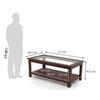Claire Rectangular Solid Wood Coffee Table In Teak Finish
