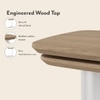 Otis Engineered Wood C Table in White & Oak Finish