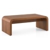 Quinn Rectangular Solid Wood Coffee Table In Amber Walnut Finish