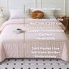 Pastel Pink Solid Comfoter Embroidered Reversible Quilt Cotton 350 Gsm Double Bed 240 X 220 Cms
