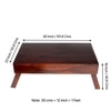 Kassel Sheesham Wood Coffee Table With Foldable Legs In Dark Walnut Finish