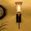 Devansh Metal Electric Wall Light in black Colour with Lavender Shade Count of 1 Light