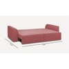 Cacef 3 Seater Pull Out Sofa cum Bed  in Pink Colour