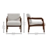 Citrus Boucle Fabric Arm Chair in White