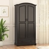 Alexandra Solid Wood 2 Door Wardrobe in American Walnut Finish