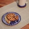 Ireka Home Floral Midnight Serving Platter – Round
