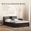 Jennings Queen Size Hydraulic Storage Bed in American Walnut Finish