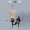 Devansh Metal Electric Wall Light in Antique gold Colour with Transparent Shade Count of 1 Light