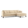 Lewis Sectional Sofa (Colour : Birch Beige, Cushion : Soft, Seater : Right Aligned 3 Seater + Right Aligned Chaise)