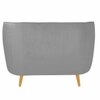 Nero Velvet 1 Seater Sofa in Grey Colour