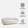 Elegantensemble Wood 3 Seater With Upholstery Non Storage Sofa In White Colour