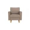 Scandinavian Nexon One Seater Sofa Natural Wood Finish