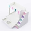 Pattern Dreams Bunk Bed  6X5 (Drawers On Wheels) In White Colour