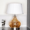 Ingram Glass and Metal Table Lamp With White Cotton Shade