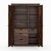 Claire 2 Door Sheesham Wood  Wardrobe In Provincial Teak Finish
