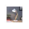 Modern White Study Lamp With Metal Base