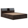 Jennings Solid Wood Queen Size Bed With Box Storage (American Walnut Finish)
