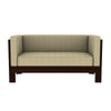 Prashiv 3+2 Seater Wooden Sofa (Creame Colour, Walnut Finish)
