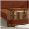 Heritage Cane Upholstered King Size Bed in Linen With Oak wood Frame