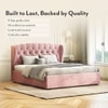 Holmebrook Upholstered Storage Bed In Hydraulic in Queen Size Desert Rose Colour