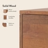 Zephyr Bedside Table in Amber Walnut Finish