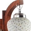 Devansh Solid Wood Electric Wall Light in Brown Colour with Multi Shade Count of 1 Light